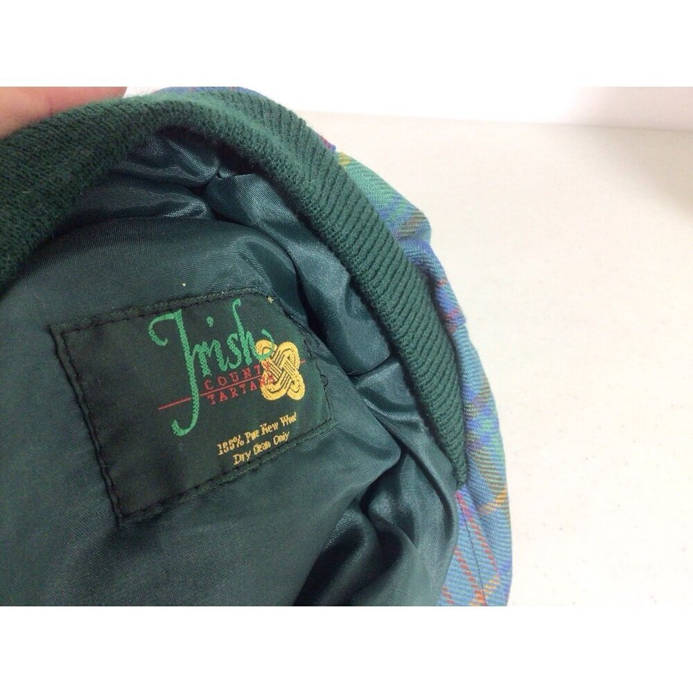 Irish Country Tartans Plaid Wool Cabbie Hat Cap Mens Medium - Picture 5 of 5